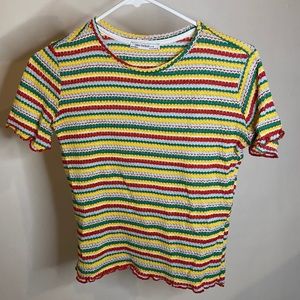 Zara Multi Color Knit T-Shirt